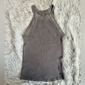 American Eagle Soft & Sexy Grey Halter Neck Tank Top